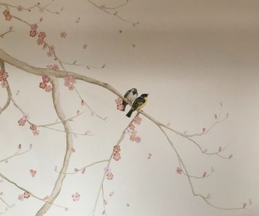 Blossom Mural - assisting John Harragan